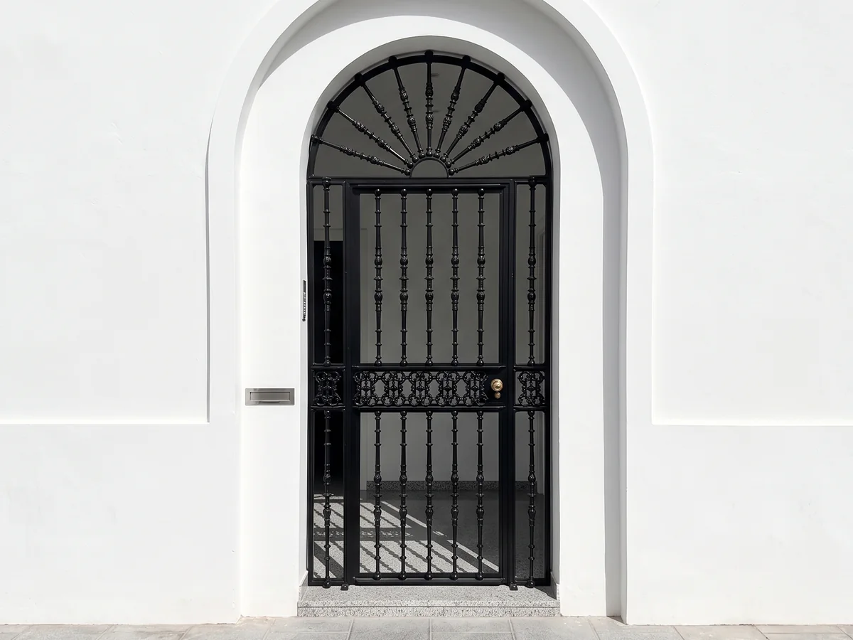 Portón exterior y cancelas de hierro a medida fabricados por SALCOPLUS