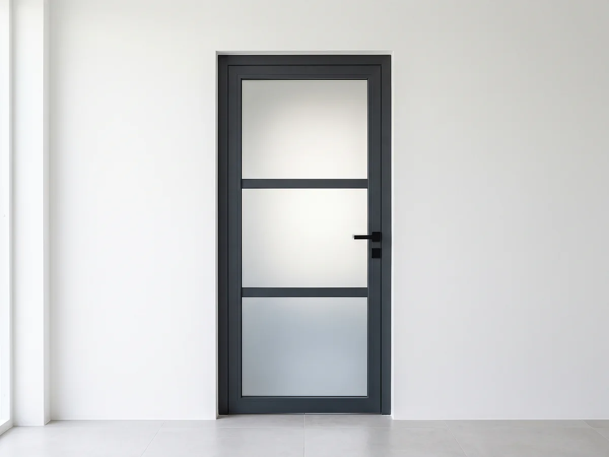 Puerta de interior de aluminio a medida en vivienda de Sevilla