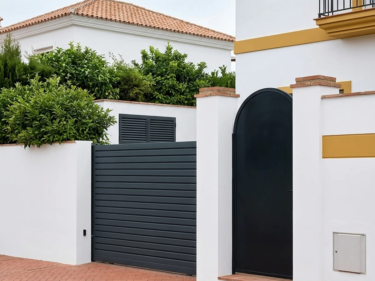 Puerta peatonal de jardín en hierro a medida en Sevilla